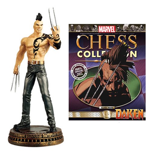 Marvel Daken Black Pawn Chess Piece with Collector Magazine